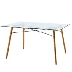 Teamson Minimalista Kuchyňský Jídelní Stůl Se Skleněnou Deskou (Pouze Stůl) Vnf-00026-Uk