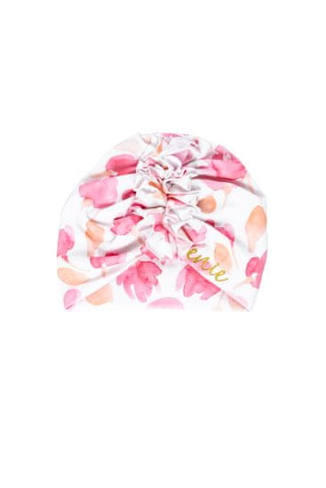 ENIE BABY Turban - dětská čepice Pink Leaves