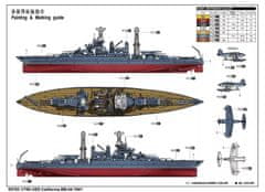 INTEREST USS California BB-44 1941 - 1:700 plastikový model U.S. bitevní lodě.