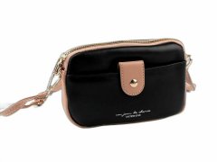 Kraftika 1ks černá dámská / dívčí kabelka crossbody 12x18 cm