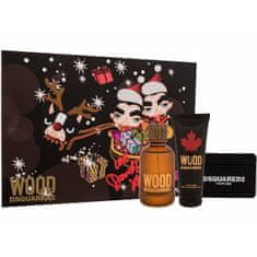 Dsquared² Wood For Him - EDT 100 ml + sprchový gel 100 ml + pouzdro na karty