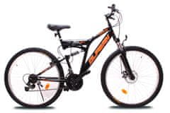 Olpran horské kolo 27,5" Denver Disc Full Suspension černá/oranžová 19" - rozbaleno