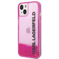 Karl Lagerfeld KLHCP14MLCKVF hard silikonové pouzdro iPhone 14 PLUS 6.7" pink Liquid Glitter Elong