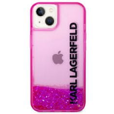 Karl Lagerfeld KLHCP14MLCKVF hard silikonové pouzdro iPhone 14 PLUS 6.7" pink Liquid Glitter Elong