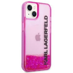 Karl Lagerfeld KLHCP14MLCKVF hard silikonové pouzdro iPhone 14 PLUS 6.7" pink Liquid Glitter Elong