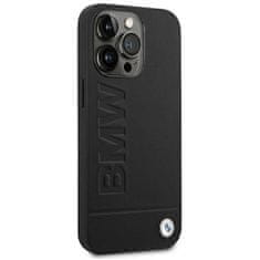 Bmw BMHCP14XSLLBK hard silikonové pouzdro iPhone 14 PRO MAX 6.7" black Leather Stamp