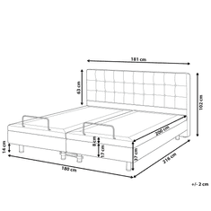 Beliani Čalouněná postel béžová elektricky polohovací 180x200cm DUKE