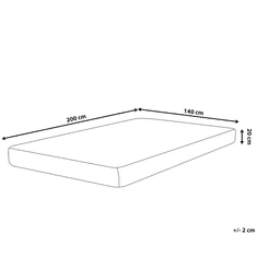 Beliani Oboustranná matrace z gelové pěny se snímatelným potahem 140 x 200 cm ALLURE