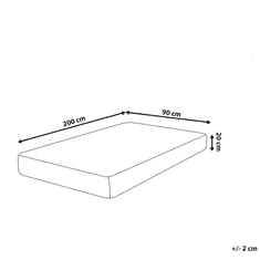 Beliani Oboustranná matrace z gelové pěny se snímatelným potahem 90 x 200 cm ALLURE