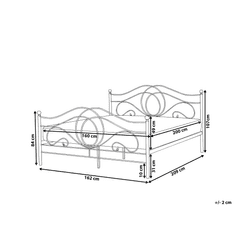 Beliani Dekorativní černá kovová postel 160x200 cm LYRA