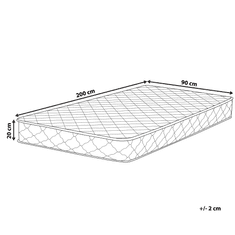 Beliani Oboustranná pružinová matrace středně tvrdá / tvrdá 90 x 200 cm DUO