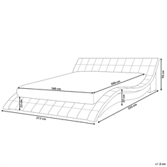 Beliani Velurová postel šedá 180x200 cm VICHY