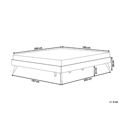 Beliani Rám postele tmavě hnědý 160x200 cm BERRIC