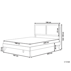 Beliani Dřevěná postel 180 x 200 cm tmavě hnědá ISTRES