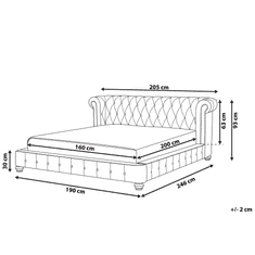 Beliani Postel čalouněná imitací kůže 160 x 200 cm CAVAILLON