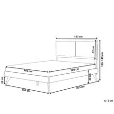 Beliani Dřevěná postel 160 x 200 cm tmavě hnědá ISTRES