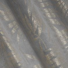 Eurofirany Záclona připravená na očka ELENA 140x250 Eurofirany stříbro v listech