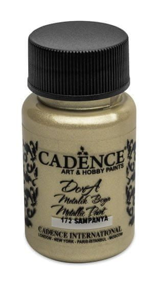 Cadence Metalická akrylová barva Dora Metalic - šampaňská bílá / 50 ml