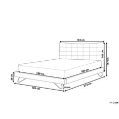 Beliani Béžová postel 160 x 200cm LANNION