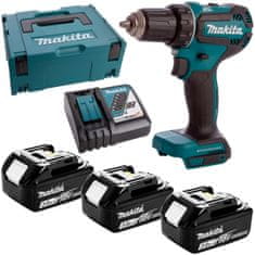 Makita 18V 3x3Ah LXT 50Nm šroubovák DDF485RF3J