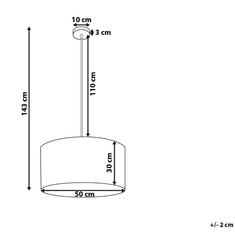 Beliani Závěsná lampa s bílým pozadím FLAMINGO