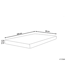 Beliani Matrace z paměťové pěny se snímatelným potahem 80 x 200 cm PICCOLO