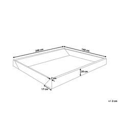 Beliani Pěnový rám do vodní postele 140x200 cm SIMPLE