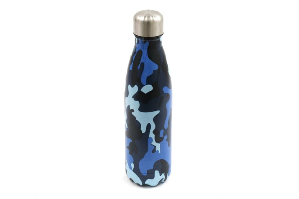 Sifcon Láhev na vodu CAMOUFLAGE, modrá, 500 ml