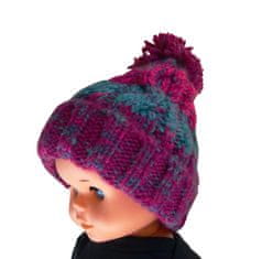 R-SPEKT Dětský kulich MAXI PomPom beanie modrovínový 52-56cm