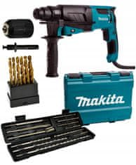 Makita Příklepová vrtačka 800W SDS + 2,4J HR2630 + 19cz