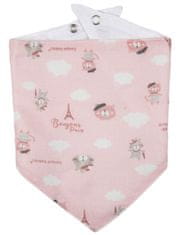Canpol babies Mušelínový slintáček BONJOUR PARIS 2 ks růžový