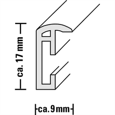 Hama rámeček plastový MADRID, stříbrná, 15x21 cm