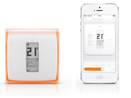 Netatmo Smart Thermostat centrální jednotka inteligentní řízení vytápění radiátory chytré řízení vytápění systém aplikace snadná instalace senzor teploty detekce otevřených oken manuální nastavení teploty ovládání na dálku srze aplikaci chytrý kalendář denní týdenní nastavení rychlá změna teploty úspory na vytápění pokročilá funkce učení vytápěcích cyklů a teplotních specifik dané budovy řídící systém chytrá domácnost pohodlné ovládání topení ovládání radiátoru na dálku