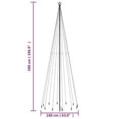 Vidaxl Vánoční strom s hrotem 732 barevných LED diod 500 cm