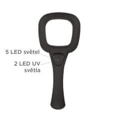 Verkgroup Lupa na čtení s LED a UV osvětlením (3x) V-09023