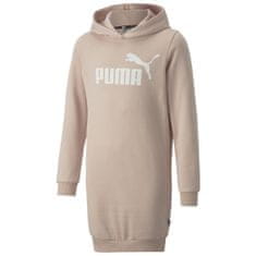 Puma Dívčí mikina ESSENTIALS Logo Hooded Dress 140 Světle růžová