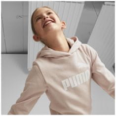 Puma Dívčí mikina ESSENTIALS Logo Hooded Dress 140 Světle růžová