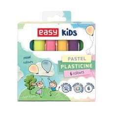 Easy Kids PASTEL Školní plastelína, 6 pastelových barev