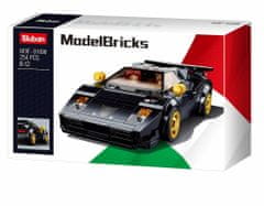 Sluban Modelbricks m38-b1098 italský černý sportovní vůz