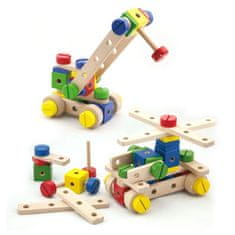 Viga Toys Dřevěná stavebnice 53 ks