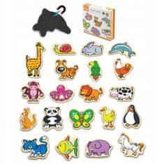Viga Toys VIGA Wooden Magnets Animals sada 20 prvků