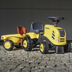 Falk FALK FALK Baby Komatsu Žlutý traktor s přívěsem