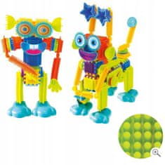 Mochtoys MOCHTOYS Klocki Pin Bricks Monster 60 el.