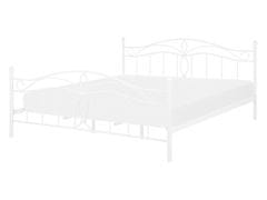 Beliani Kovová postel 140 x 200 cm bílá ANTLIA