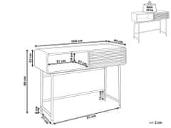 Beliani Konzolový stolek bílý/ tmavé dřevo RIFLE