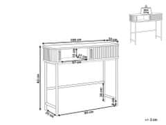 Beliani Konzolový stolek tmavé dřevo/ černý JOSE