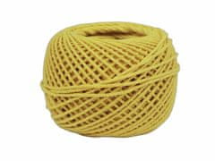 Kraftika 1ks (09) žlutá bavlněná příze macrame / háčkovací 40 g