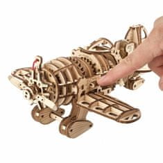 UGEARS 3d dřevěné mechanické puzzle letadlo mad hornet