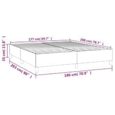 Vidaxl Box spring postel bílá 180 x 200 cm umělá kůže