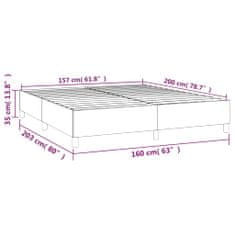 Vidaxl Box spring postel bílá 160 x 200 cm umělá kůže